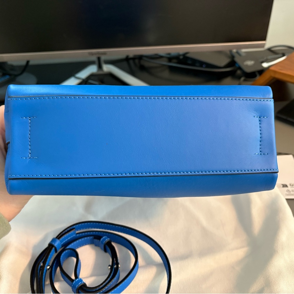 JW Anderson Small Corner Leather Bag in  Vibrant Blue - Picture 4 of 11